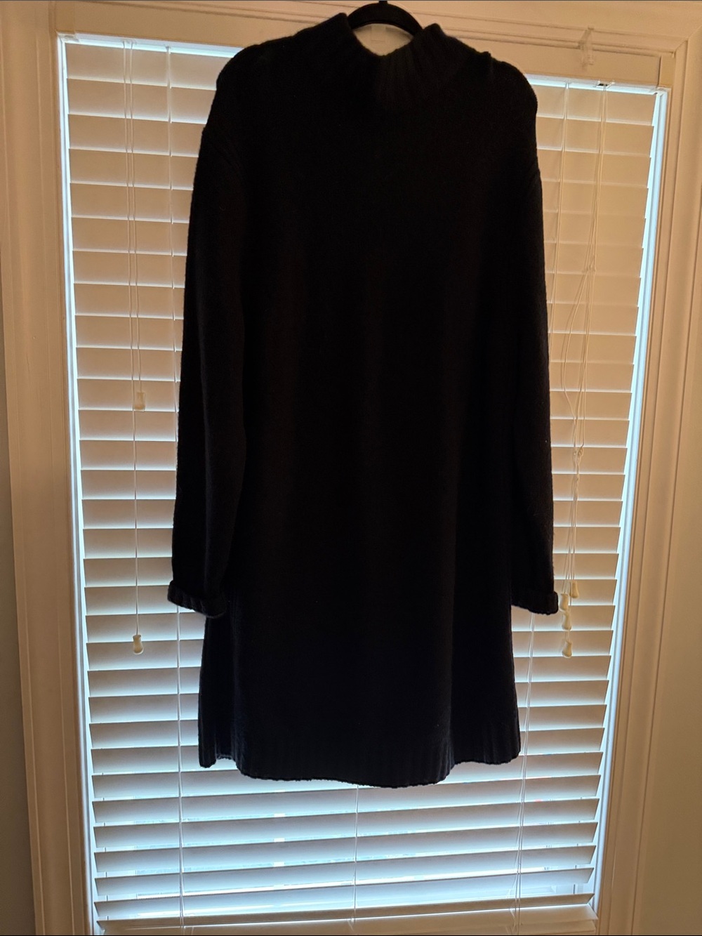 J. Crew Black Long-Sleeve Knit Dress